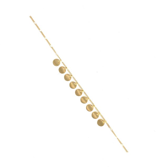 Armband 585/000 Gelgold mit Plättchen