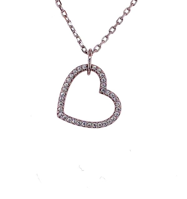 Herz in Silber mit Zirkonia