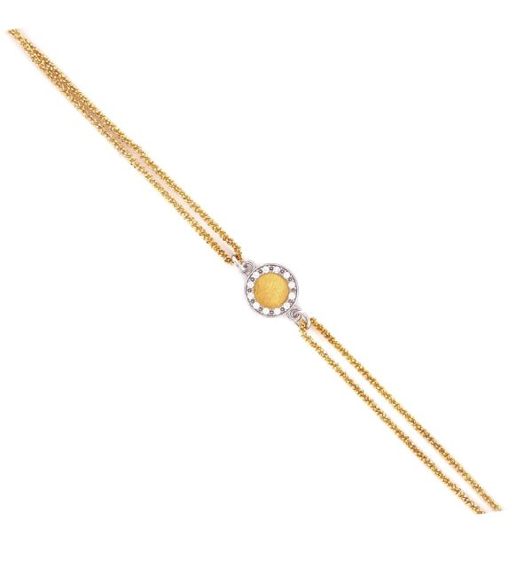 Silber vergoldetes Armband mit Zirkonia