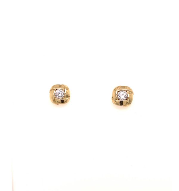Ohrstecker Gelbgold 585/000 mit Zirkonia