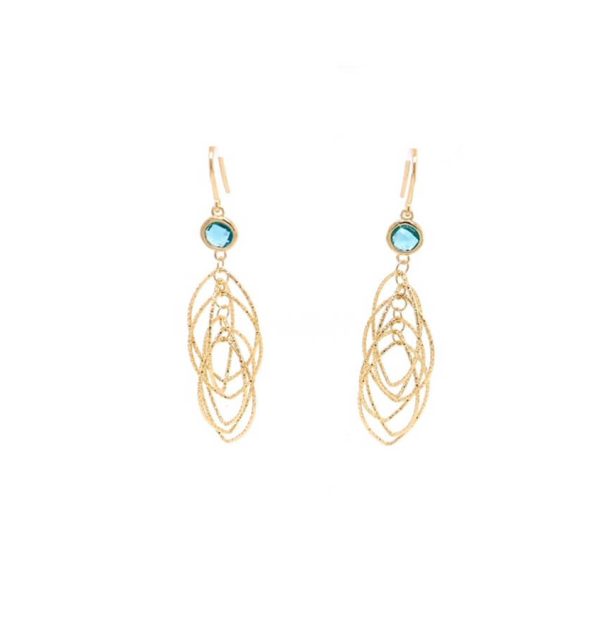 Ohrschmuck in Silber 925/000 vergoldet mit Zirkonia