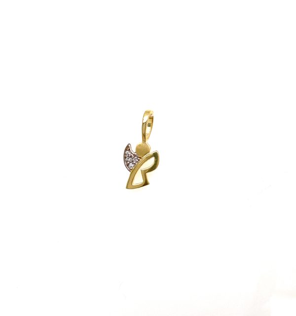 Schutzengel in Silber 925/000 vergoldet mit Zirkonia