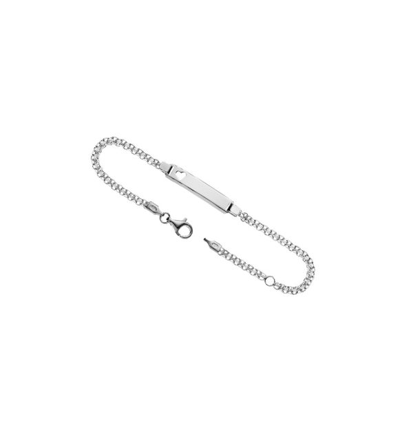 Schildarmband für Kinder in Silber 925/000 mit Herz