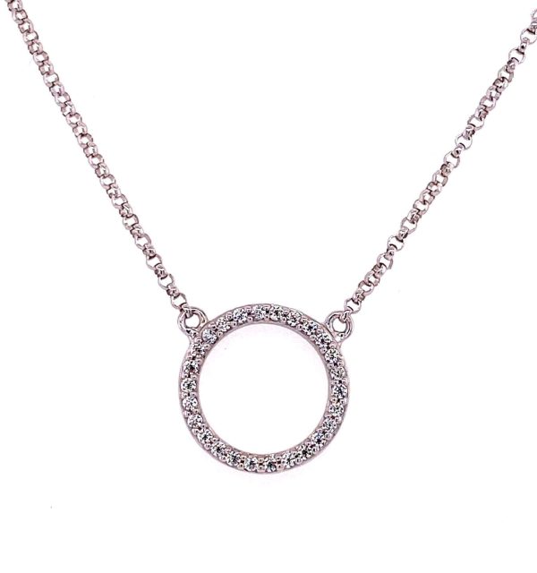 Collier in Silber 925/000 mit Zirkonia