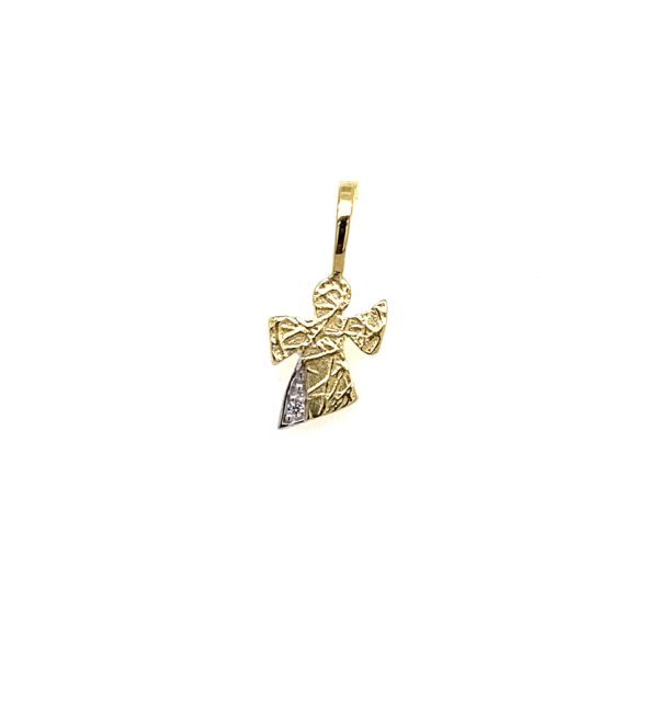 Schutzengel in Gelbgold 585/000 mit Zirkonia