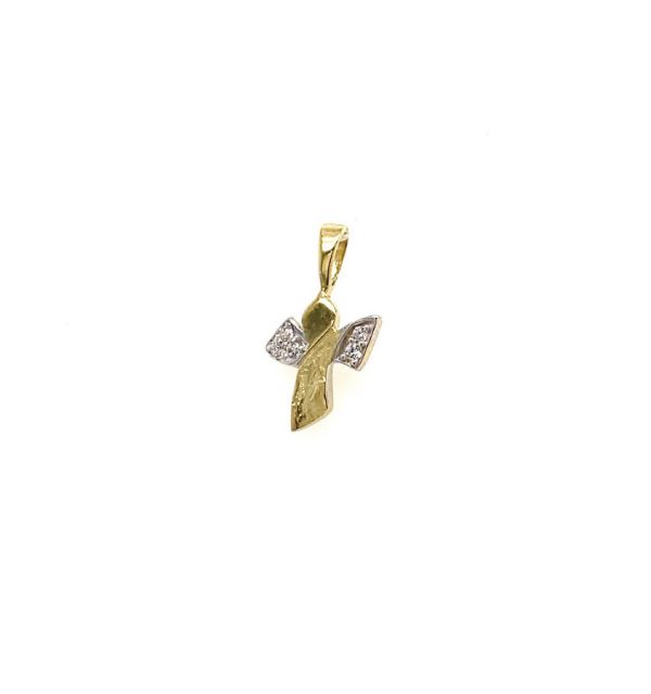 Schutzengel in Gelbgold 585/000 mit Zirkonia