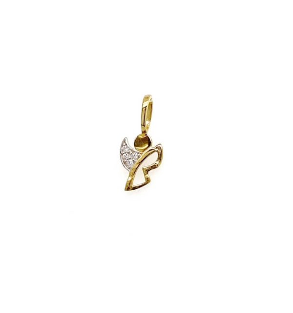 Schutzengel in Gelbgold 585/000 mit Zirkonia
