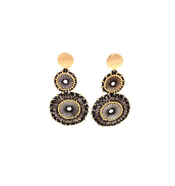 Nini Ohrringe XL aus Perlmutt und Miyuki Perlen