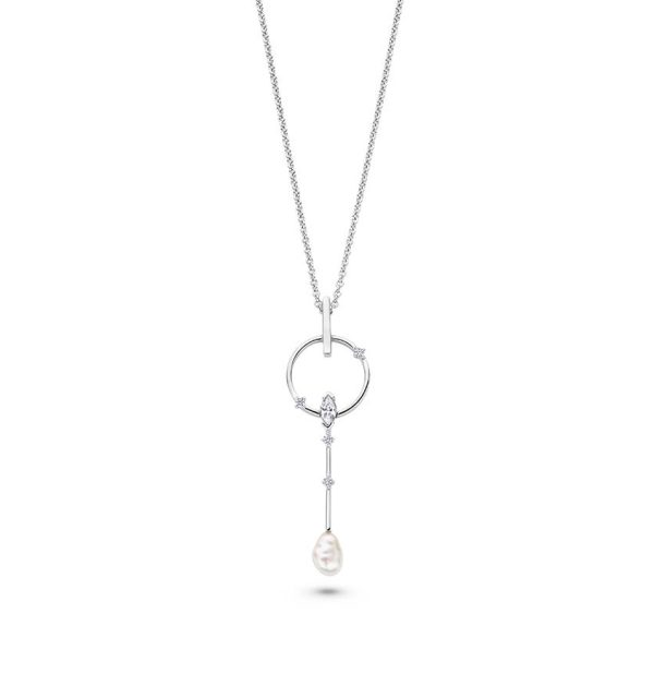 Collier Magic Marquise in Silber 925/000 mit Zirkonia und Süßwasserperle