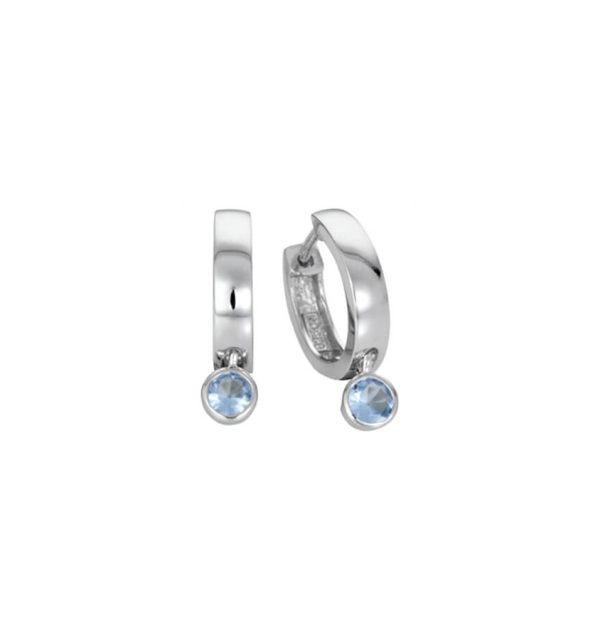 Creole 925/000 Silber mit blauem Zirkonia
