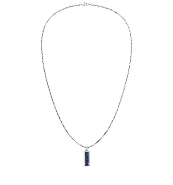 Tommy Hilfiger Edelstahl Herrenkette mit Sodalith