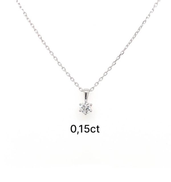 Collier in Weißgold 585/000 mit Brillant