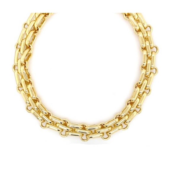 Vanessa Baroni Collier Three Layered Gold