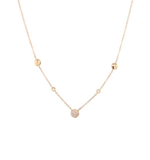 Collier in Rosègold 750/000 mit Brillanten
