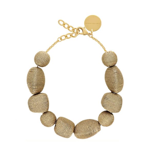 Vanessa Baroni Wrapped Organic Necklace gold
