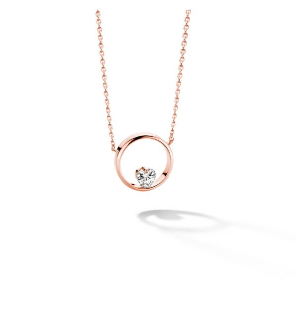 Collier Icon Heart in Silber 925/000 Rosèvergoldet mit Zirkonia
