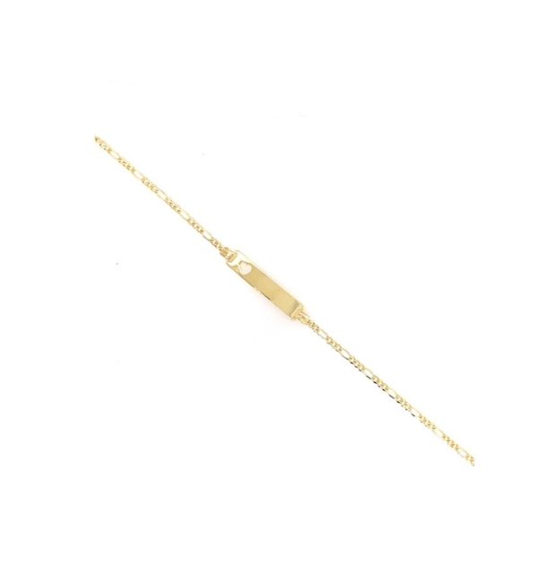 Schildarmband Gelbgold 585/000 mit Herzchen