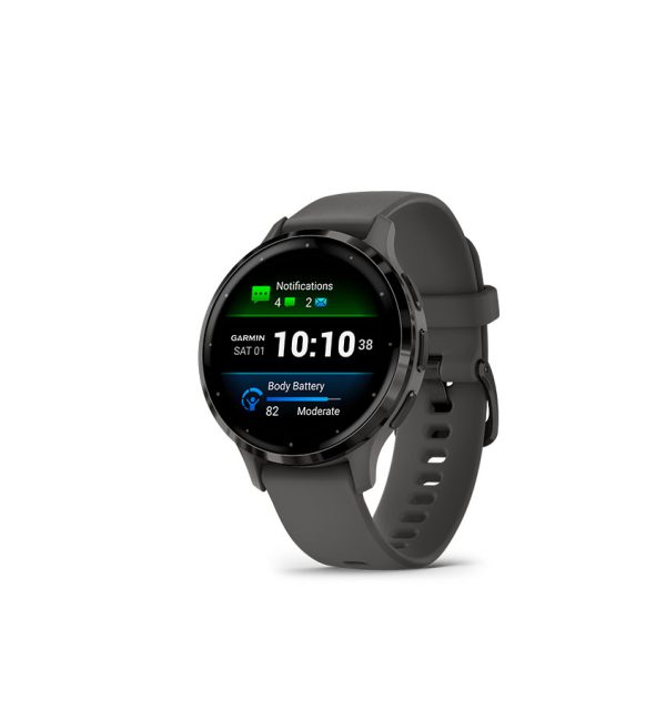 Venu® 3S  Kieselgrau/Schiefergrau mit Schnellwechsel-Silikon-Armband