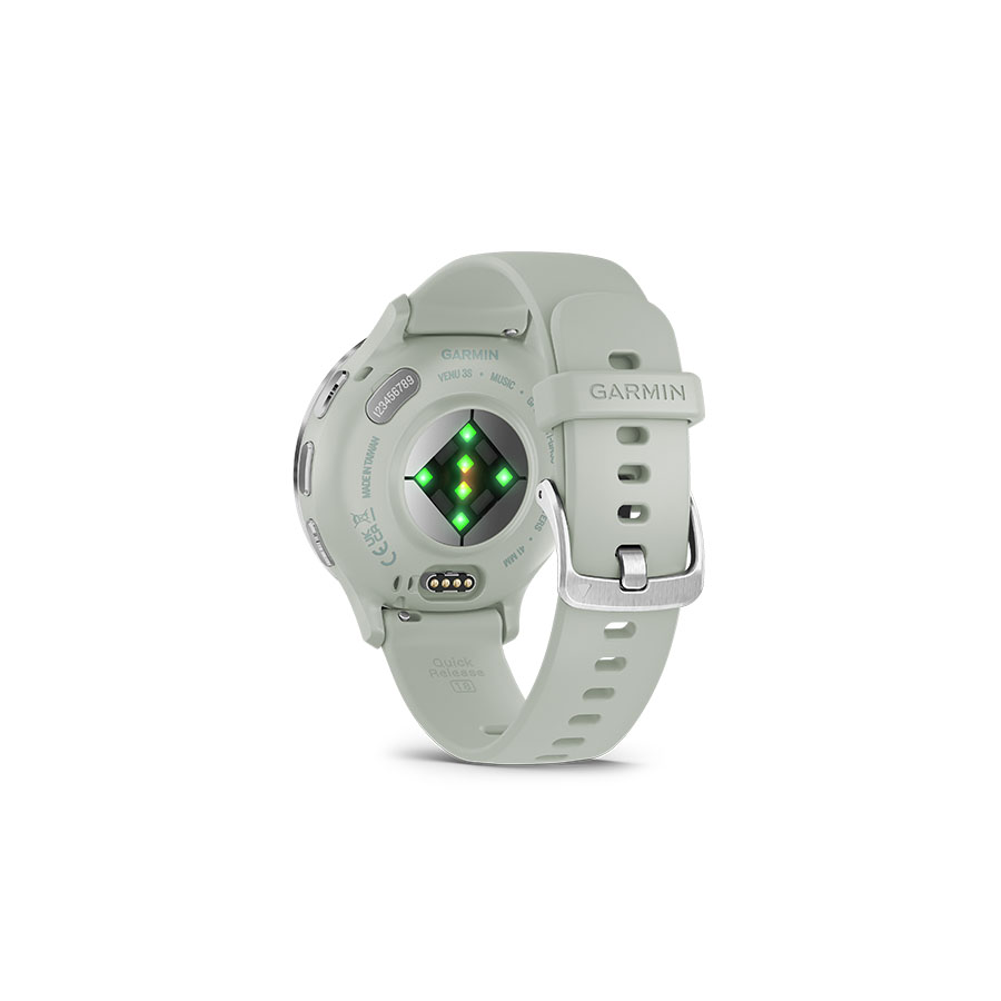 Venu® 3S Salbeigrau/Silber mit Schnellwechsel-Silikon-Armband – Bild 3