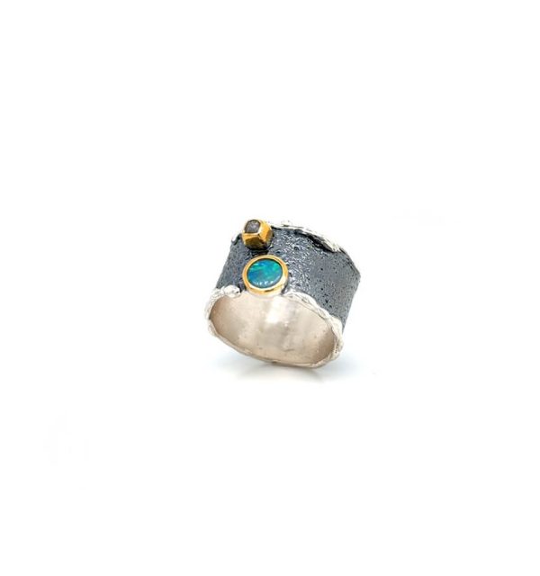 Ring von Eva Stone in Silber 925/000 mit Opal