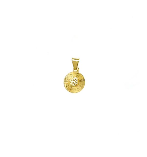 Schutzengel in Herzform aus Gelbgold 585/000