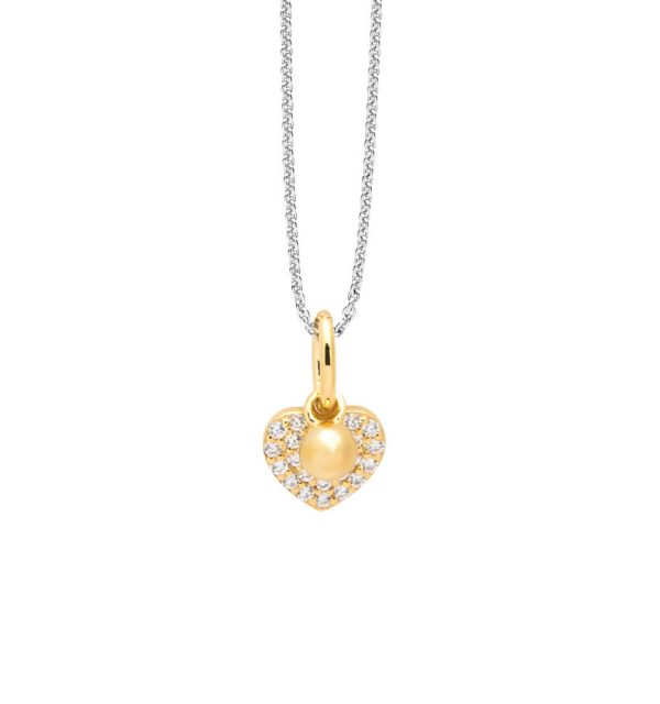 Collier von Nana Kayi aus Silber 925/000 mit vergoldetem Zirkoniaherz