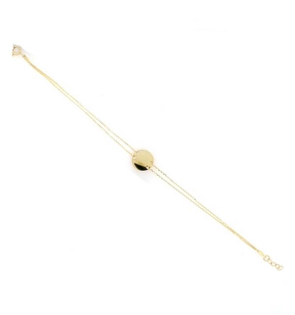 Zweireihiges Armband in Gelbgold 585/000 mit Plättchen