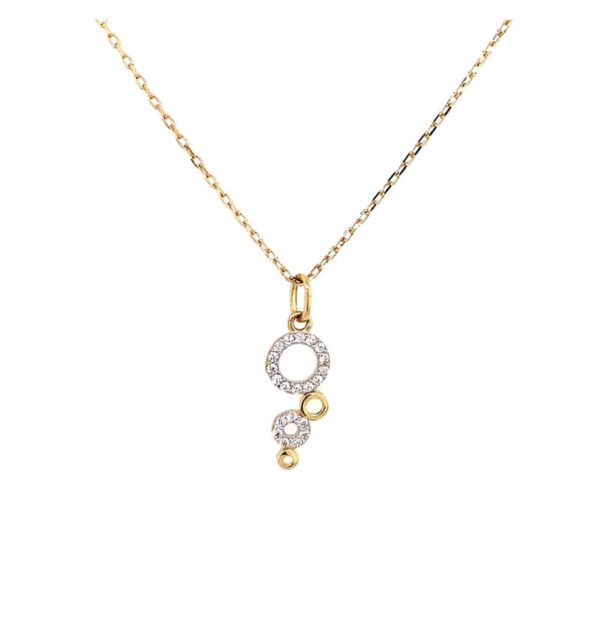 Collier in Gelbgold 585/000 mit Zirkonia