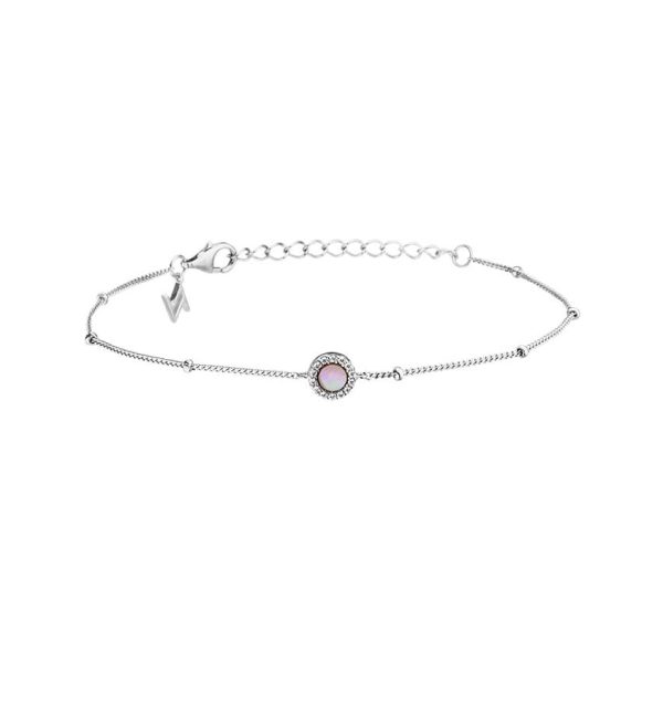Nana Kayi Armband Gleam aus Silber 925/000  mit Zirkonia und Perlmutt