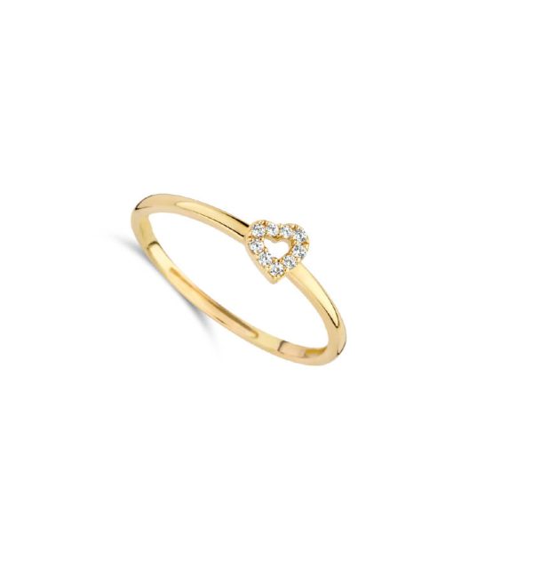 Ring in Gelbgold 585/000 mit Zirkoniaherz