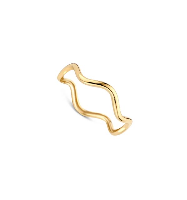 Geschwungener Ring in Gelbgold 585/000