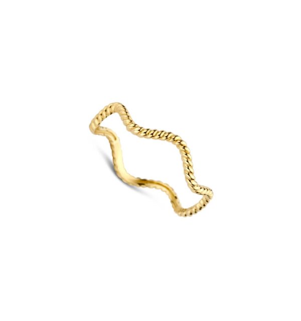 Geschwungener Ring in Gelbgold 585/000