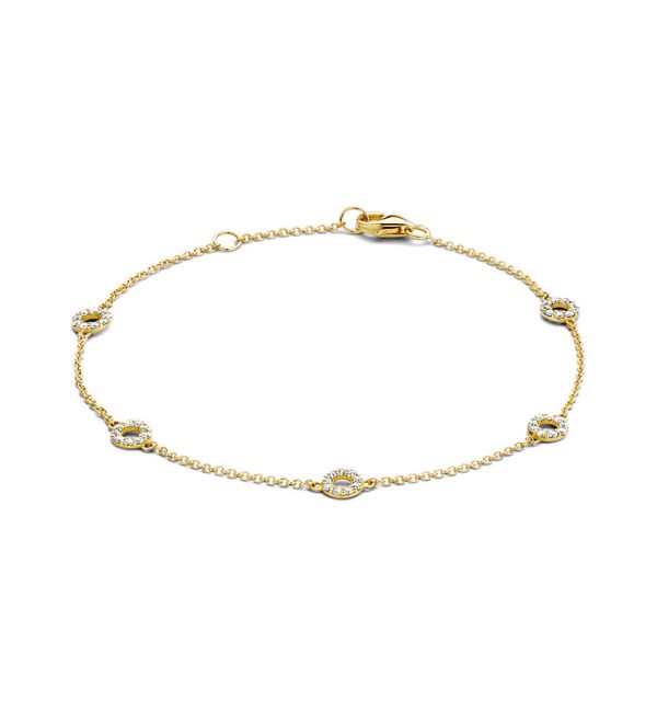 Armband in Gelbgold 585/000 mit Zirkonia