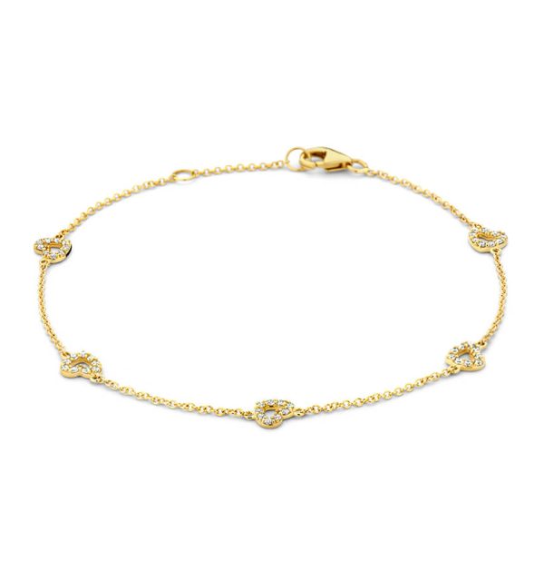 Armband in Gelbgold 585/000 mit Zirkoniaherz