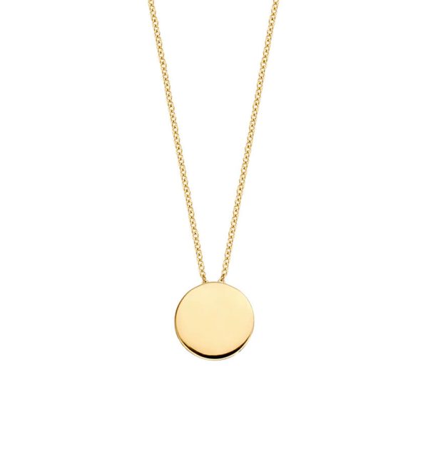 Collier in Gelbgold 585/000 mit Gravurplättchen