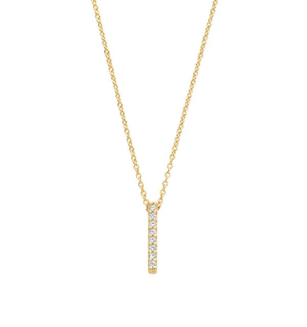 Collier in Gelbgold 585/000 mit Zirkonia