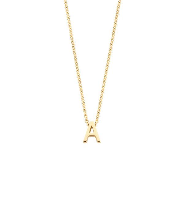 Collier in Gelbgold 585/000 mit verschiedenen Buchstaben