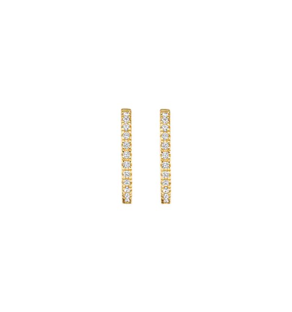 Creolen in Gelbgold 585/000 mit Zirkonia