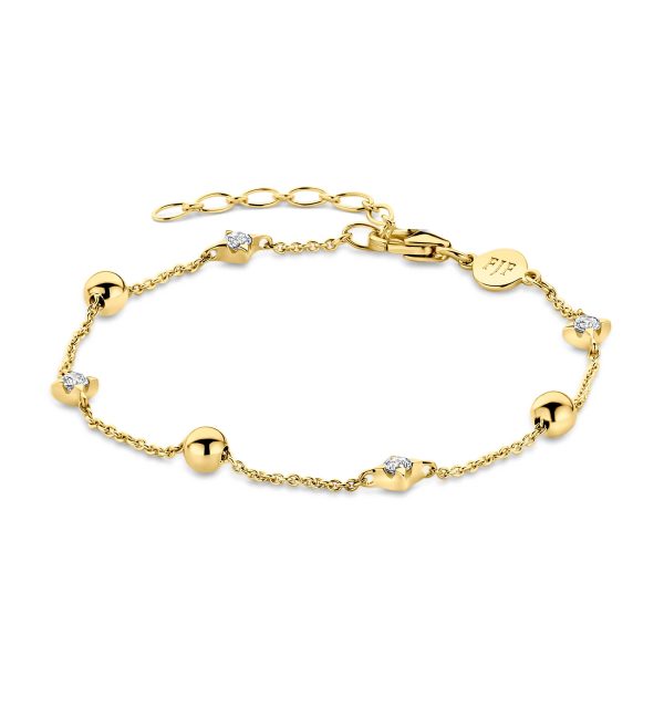 Armband Bella Stars and Balls in Silber 925/000 vergoldet mit Zirkonia