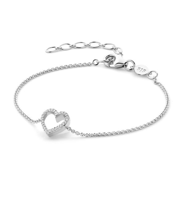 Armband Classic Heart Pavèe in Silber 925/000 mit Zirkonia