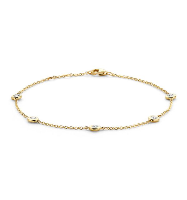 Armband in Gelbgold 585/000 mit Labordiamanten