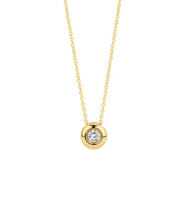 Collier in Gelbgold 585/000 mit Labordiamanten