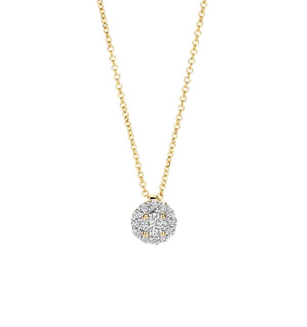 Collier in Gelbgold 585/000 mit Labordiamanten