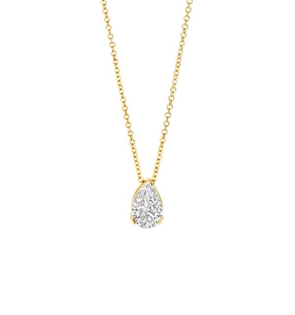 Collier in Gelbgold 585/000 mit Labordiamanten