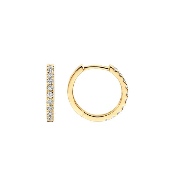 Creolen in Gelbgold 585/000 mit Labordiamanten
