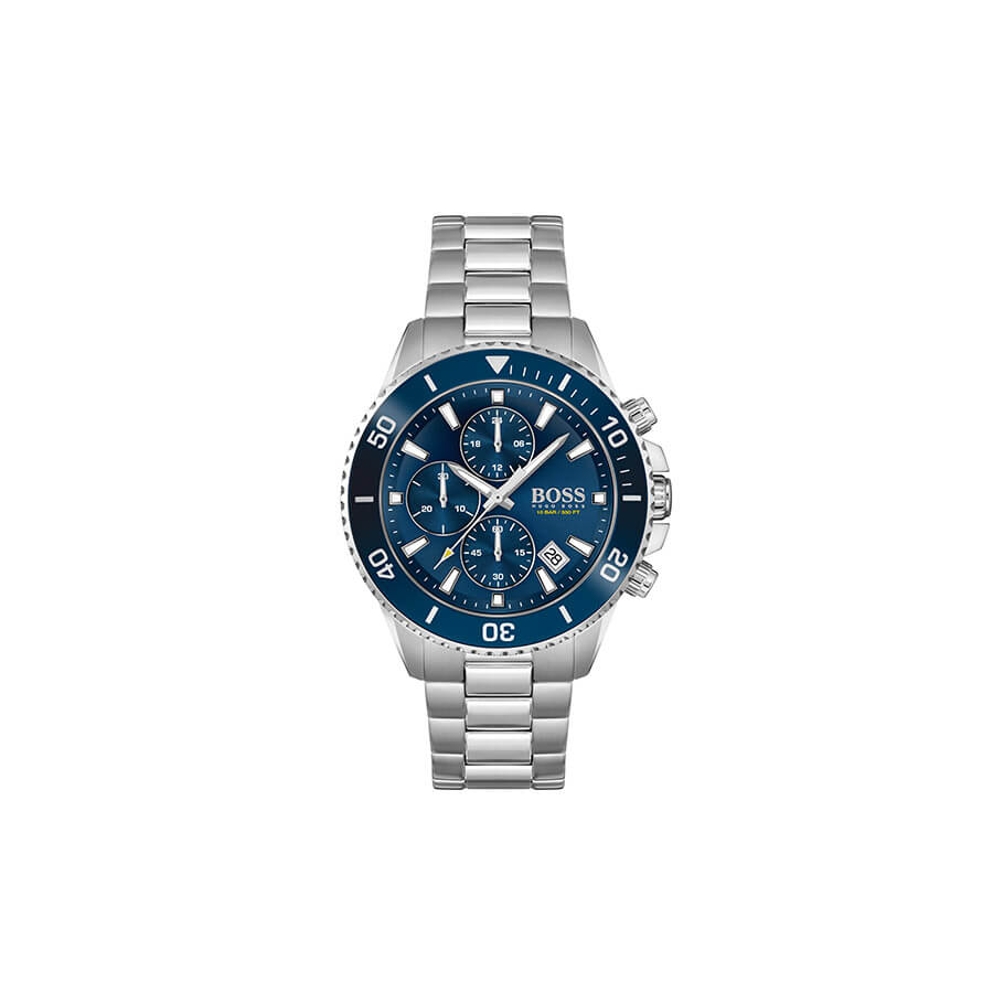 Boss View Hugo Boss Uhr Silber Blaues Zifferblatt Hugo Boss