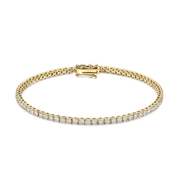 Tennisarmband in Gelbgold 585/000 mit Labordiamanten