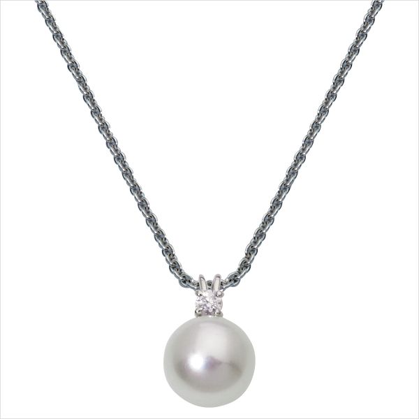 Collier aus Silber 925/000 mit Zirkonia und Perle