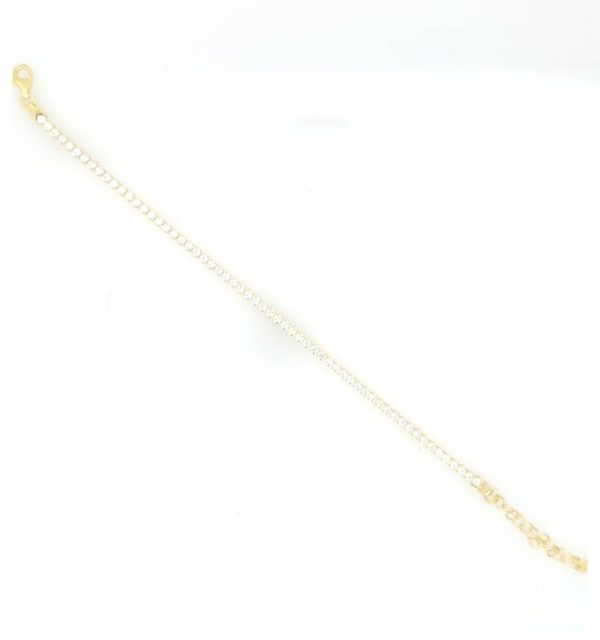 Tennisarmband in Silber 925/000  Zirkonia vergoldet