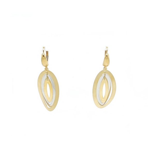 Ohrringe in Gelb- und Weißgold 585/000